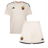 Camiseta AS Roma Bryan Cristante #4 Segunda Equipación Replica 2023-24 para niños mangas cortas (+ Pantalones cortos)